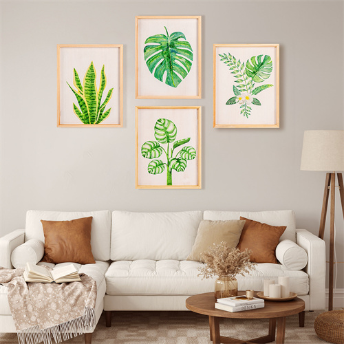 Leaf Print Background Wall Art
